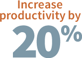Increase productivity by 20%