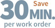 Save 30 minutes per work order
